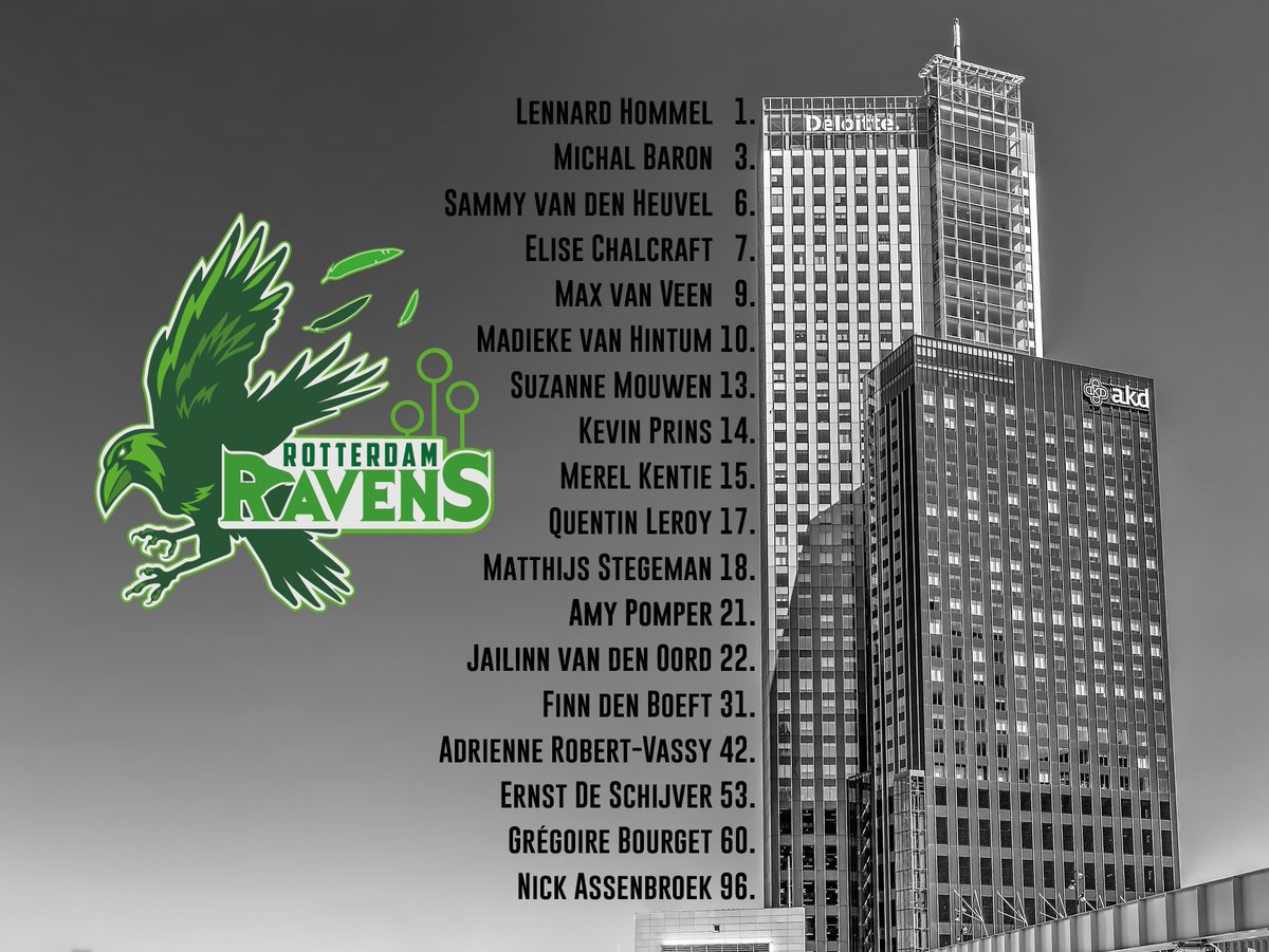 We are proud to present the Ravens that will give it their all tomorrow at the Dutch Quidditch League.
#quidditch #greenandwhite #rotterdam