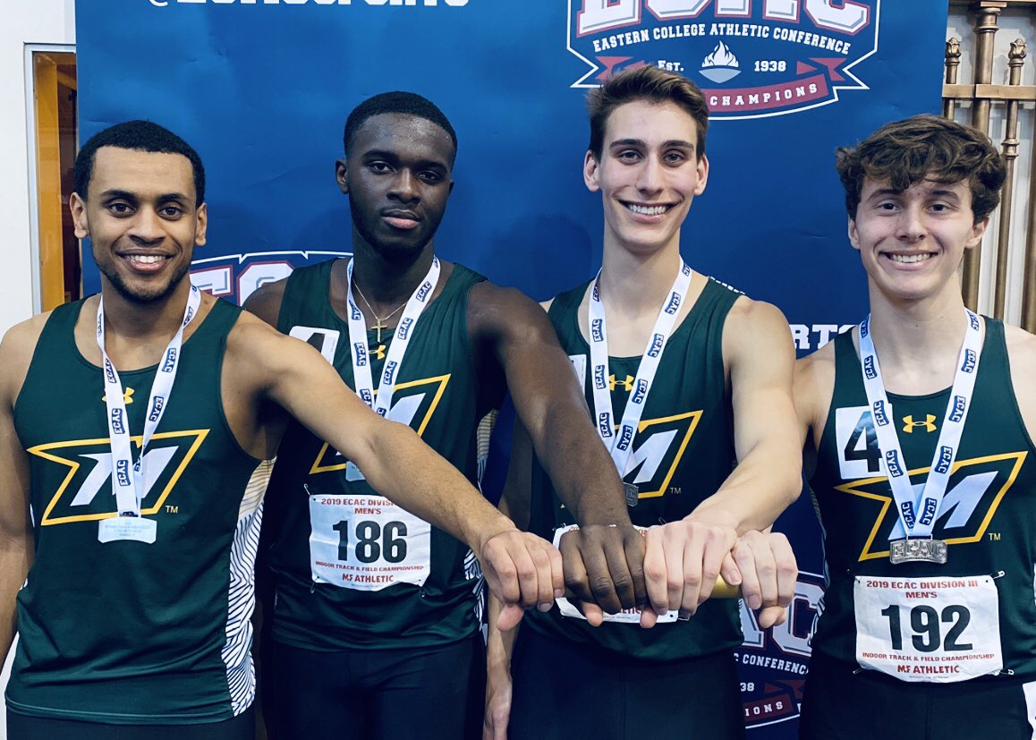 McDaniel_XCTF's tweet photo. Men’s 4x400 relay (Miky Kisi, Roland Agyemang, Zach Stango, & Nick Razze) cap off the weekend with a 2nd place finish in a time of 3:28.52! 🥈🔥 #goterror https://t.co/QjJgYiuZyp