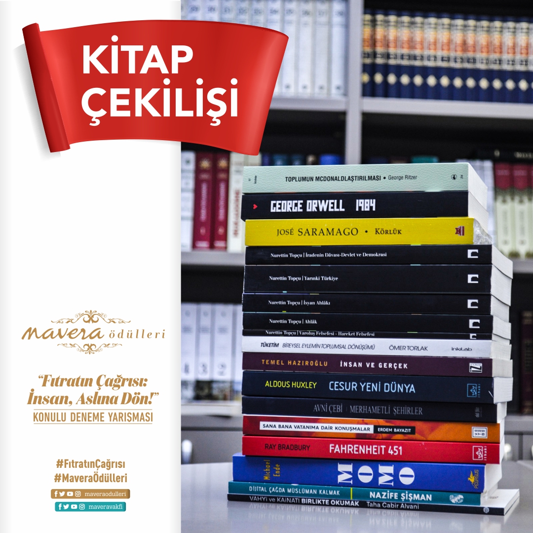 Kitap Çekilişi!

- Profilimizdeki sabit tweeti RT et. (Yarışma Duyurusu)
- Bu tweet'i RT et.
- Sayfayı takip et.

Toplam 12 kitap! 

Son tarih: 16 Mart Pazartesi

maveraodulleri.com
#FıtratınÇağrısı #MaveraÖdülleri #kitapcekilisi