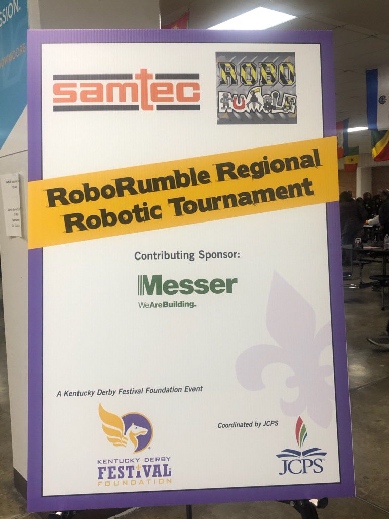 JCPS (@jcpsky) on Twitter photo 🤖 SUPER SATURDAY | Our kids LOVED spending their day at the <a href="/KyDerbyFestival/">KY Derby Festival</a> <a href="/SamtecInc/">Samtec Inc.</a> #RoboRumble! Great work everyone! #WeAreJCPS 🤖 SUPER SATURDAY | Our kids LOVED spending their day at the <a href="/KyDerbyFestival/">KY Derby Festival</a> <a href="/SamtecInc/">Samtec Inc.</a> #RoboRumble! Great work everyone! #WeAreJCPS