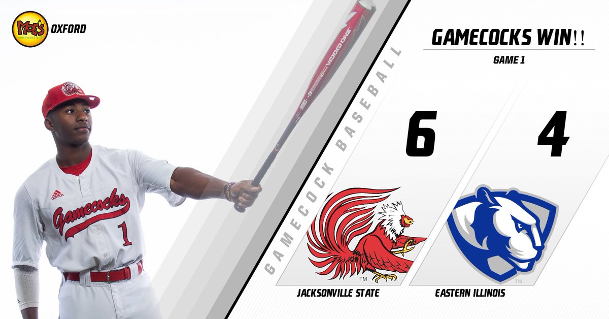 JaxStateBB's tweet photo. GAMECOCKS WIN!! JSU takes the opening game ...Game 2 will start around 1:20 p.m. https://t.co/Z0SUta0Prd