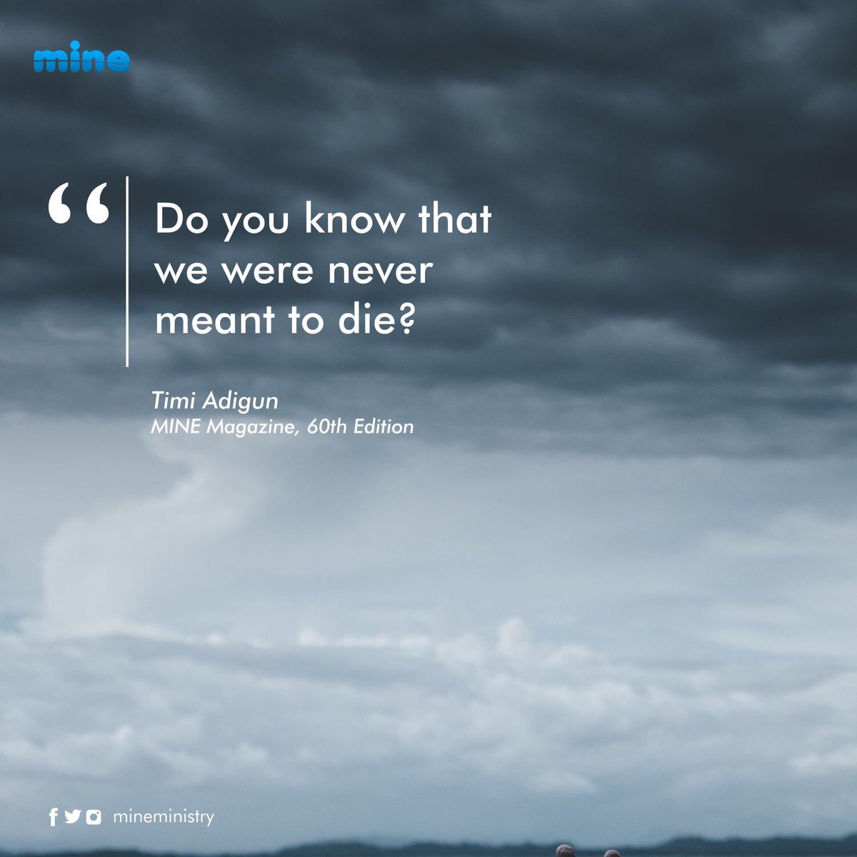 MINEministry's tweet photo. The Bible refers to death as an enemy. It was never Godโs plan for us.
Thankfully, when you receive Christ, you receive endless life.
Isnโt that amazing?
#Jesus
#Christianity
#MINETM
#Teens https://t.co/0Wlt67YL7k