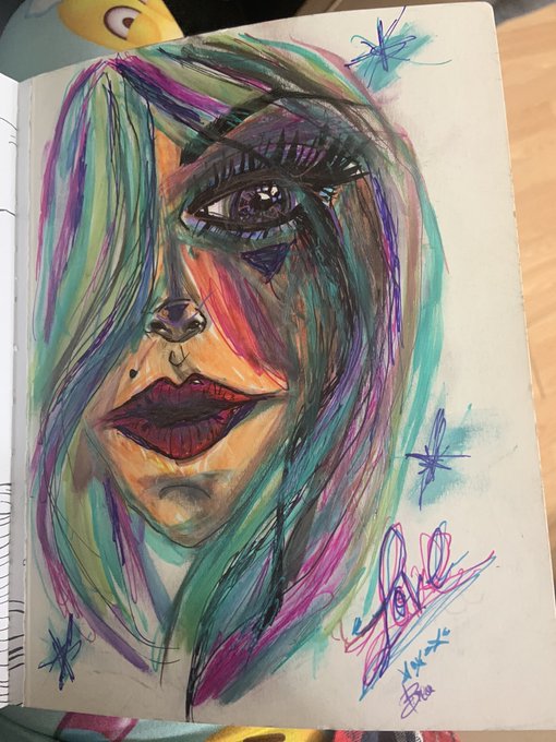 My girl drew this for me isnt it amazing 🙀😻#talent #art #colourful #drawing #thanksmygirl #ArtistOnTwitter<a href="/tag/talent"class="tags">#talent</a><a href="/tag/art"class="tags"><span>#art</span></a><a href="/tag/drawing"class="tags"><span>#drawing</span></a><a href="/tag/colourful"class="tags"><span>#colourful</span></a><a href="/tag/artistontwitter"class="tags"><span>#artistontwitter</span></a><a href="/tag/th"class="tags"><span>#th</span></a>