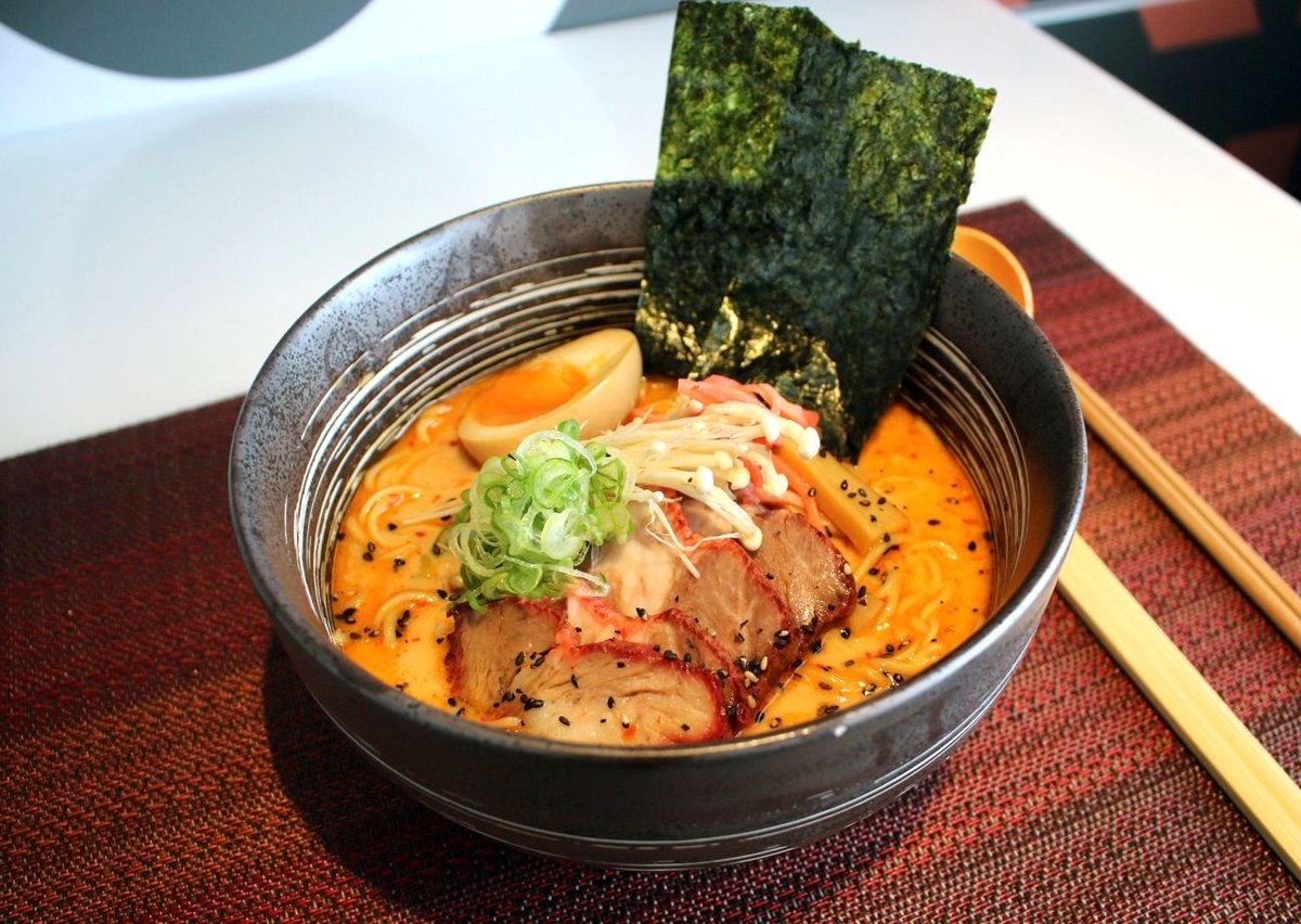 Ramen cravings?! Come and try our new spicy tonkotsu - tonkotsu broth with spicy chilli garlic sauce, char siu pork, enoki mushroom, black sesame, seaweed, half egg and spring onion. Visit us in <a href="/harrods/">Harrods</a> fourth floor - fashion lab 🍜