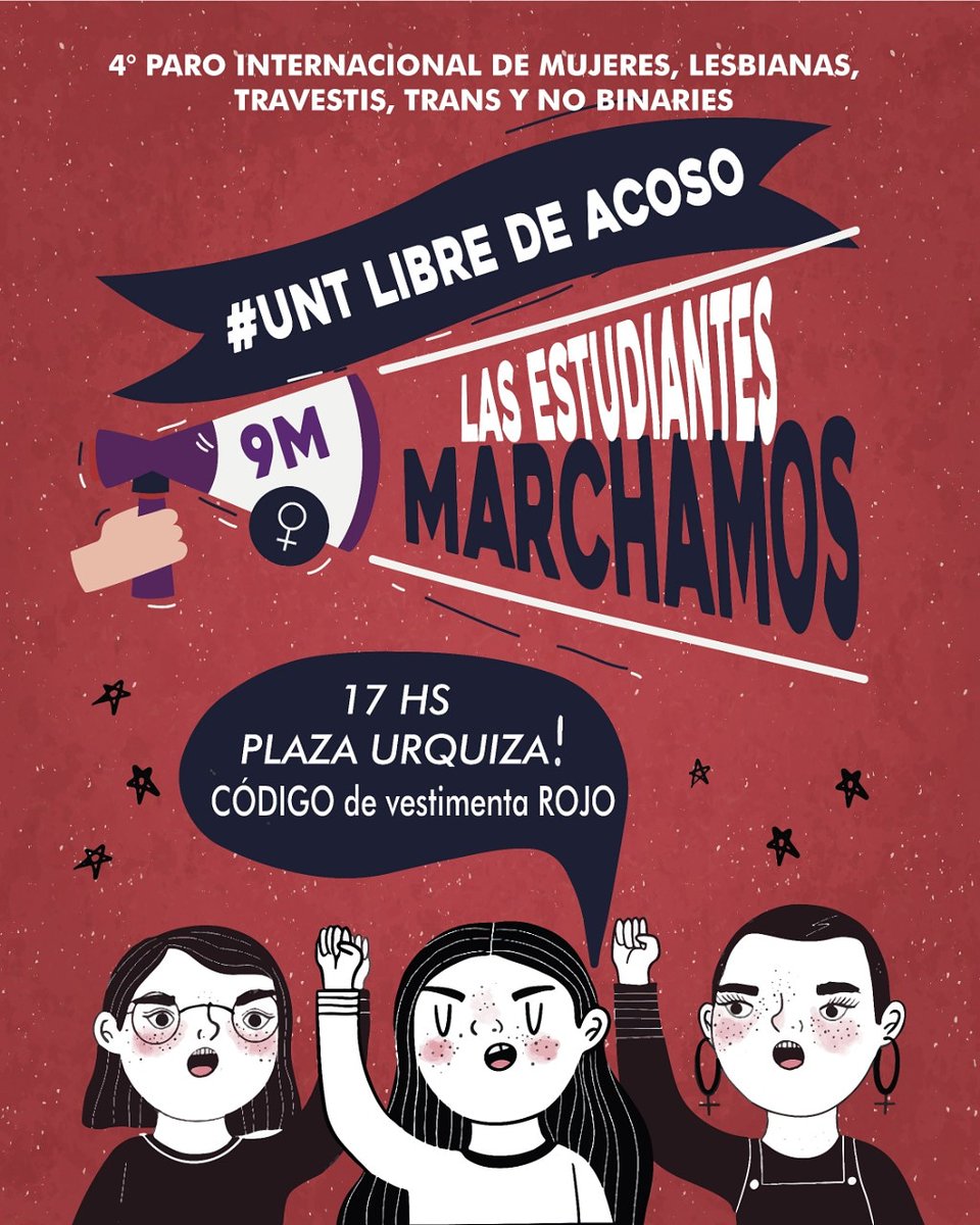 femimedunt's tweet photo. #UNTLIBREDEACOSO  Porque estamos cansades de acoso, abusos y misoginia en las facultades, porque no queremos sentirnos insegures en nuestros espacios de estudio nunca más, porque merecemos estudiar sin que nos desvaloricen o ridiculicen. https://t.co/bBNs28SdlY