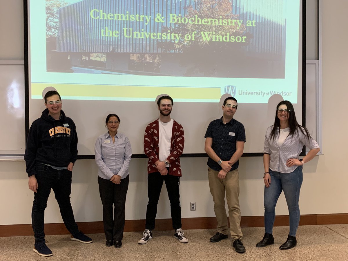 ChemUWindsor's tweet photo. Ready for our 2nd presentation at today’s @UWindsor Open House! Hear about our programs, engaged department community, and careers. Also comes with a little magic show! https://t.co/wp6xpBGyzo