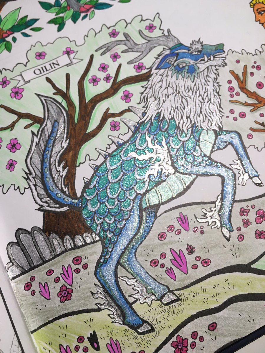 nikkidrawz_'s tweet photo. 𝕿𝖍𝖊 𝕭𝖔𝖔𝖐 𝖔𝖋 𝕭𝖊𝖆𝖘𝖙𝖘
EARTH: 2/8
The Qilin is probably one of my favourite mythical beasts ever 💖 Which ones your favourite? 🤔 
USED:
@fabercastellph ‘s connector pens &amp; coloured pencils &amp;
@kaisercraft ‘s gel pens
#ArtistOnTwitter #artistoninstagram #fantasydrawings https://t.co/472N5RJUgN