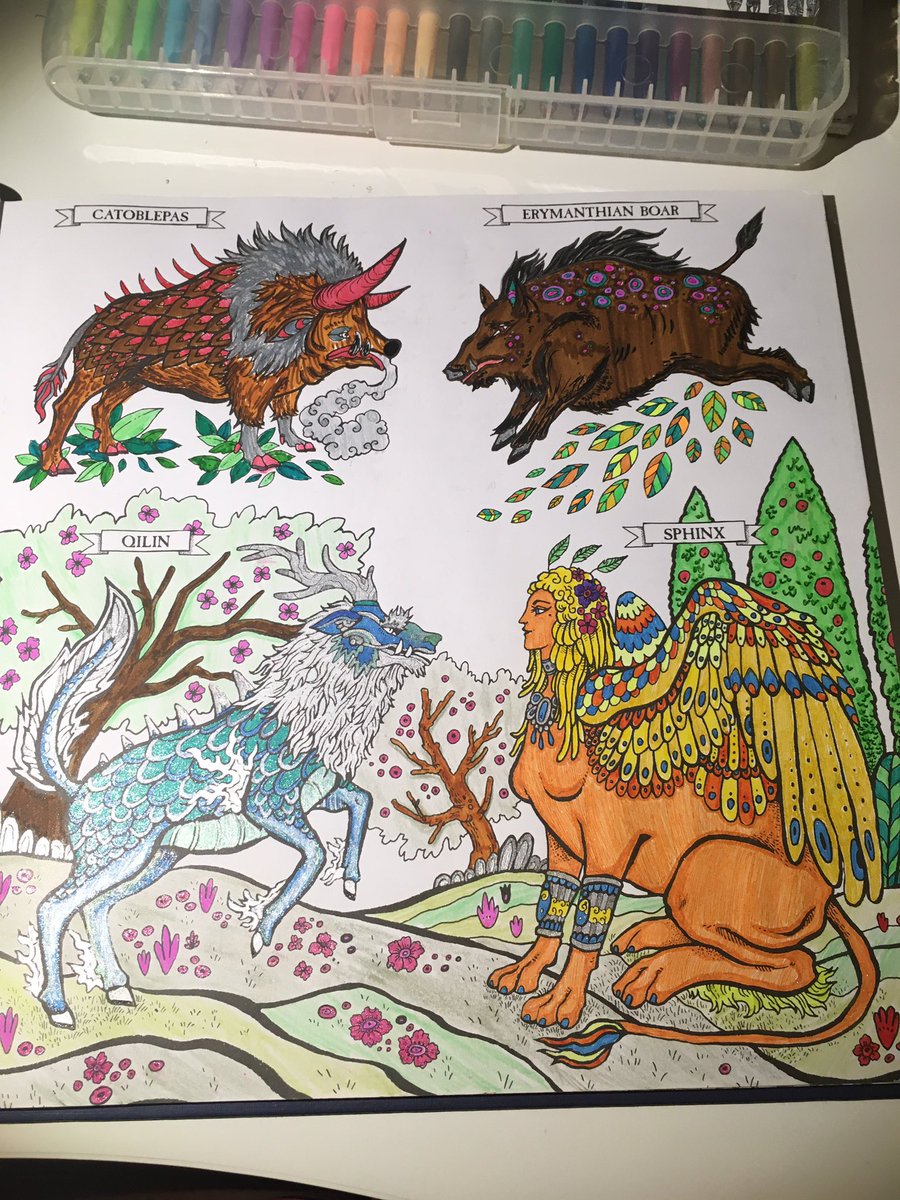 nikkidrawz_'s tweet photo. 𝕿𝖍𝖊 𝕭𝖔𝖔𝖐 𝖔𝖋 𝕭𝖊𝖆𝖘𝖙𝖘
EARTH: 2/8
The Qilin is probably one of my favourite mythical beasts ever 💖 Which ones your favourite? 🤔 
USED:
@fabercastellph ‘s connector pens &amp; coloured pencils &amp;
@kaisercraft ‘s gel pens
#ArtistOnTwitter #artistoninstagram #fantasydrawings https://t.co/472N5RJUgN