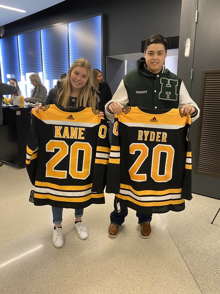 Personalized jerseys at tonight’s Bruins game vs Tampa Bay. So cool! Thank you! <a href="/SpOlympicsMA/">Special Olympics MA</a> <a href="/NHLBruins/">Boston Bruins</a>
