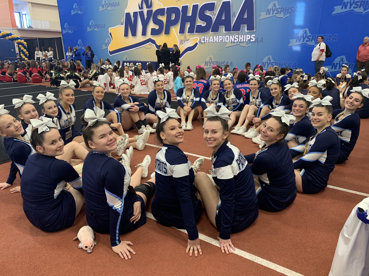 danitierney's tweet photo. John Jay Varsity finished 3rd in the state in the D1 large division! Congrats to ALL five section 1 teams who advanced to finals! #proudcoach #d1large #NYSPHSAA #NYScheerleadingchampionship #wearejohnjay #onceapatriotalwaysapatriot #wearesectionone @WCSDEmpowers @JJEFAthletics https://t.co/y5omRVoEFw