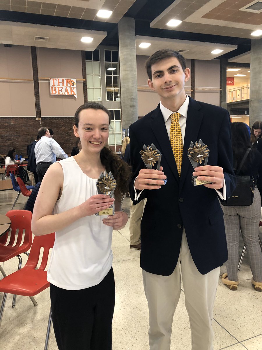NCHS Debate finished the regular season strong. Johnny Renda and Alexis Axon finished 2nd Varsity Team and Johnny was 2nd Varsity Speaker. <a href="/NCHS_CT/">NCHS</a>