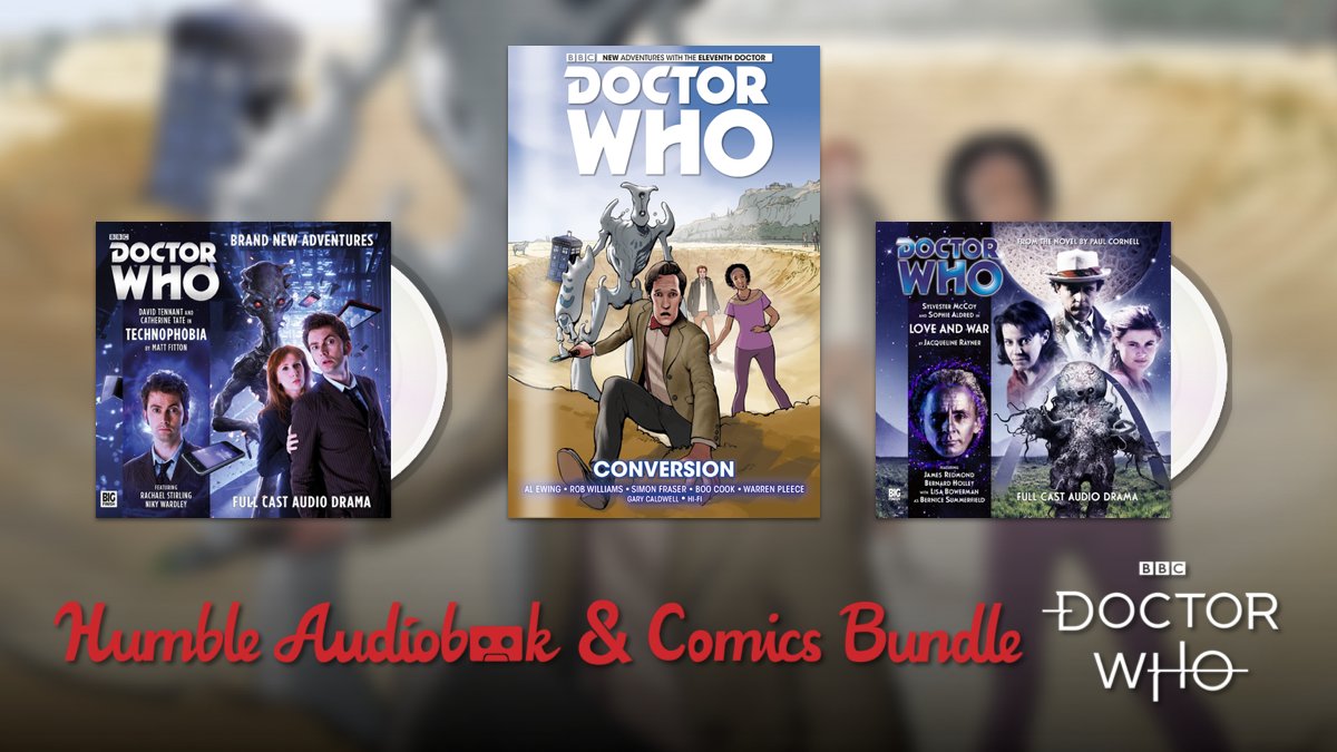 humble's tweet photo. The Doctor is in! Pay what you want for a bundle of Dalek-table audiobooks and comics and support @BBCCiN! https://t.co/E7BzRJPAe2 https://t.co/teaMBHqxhG