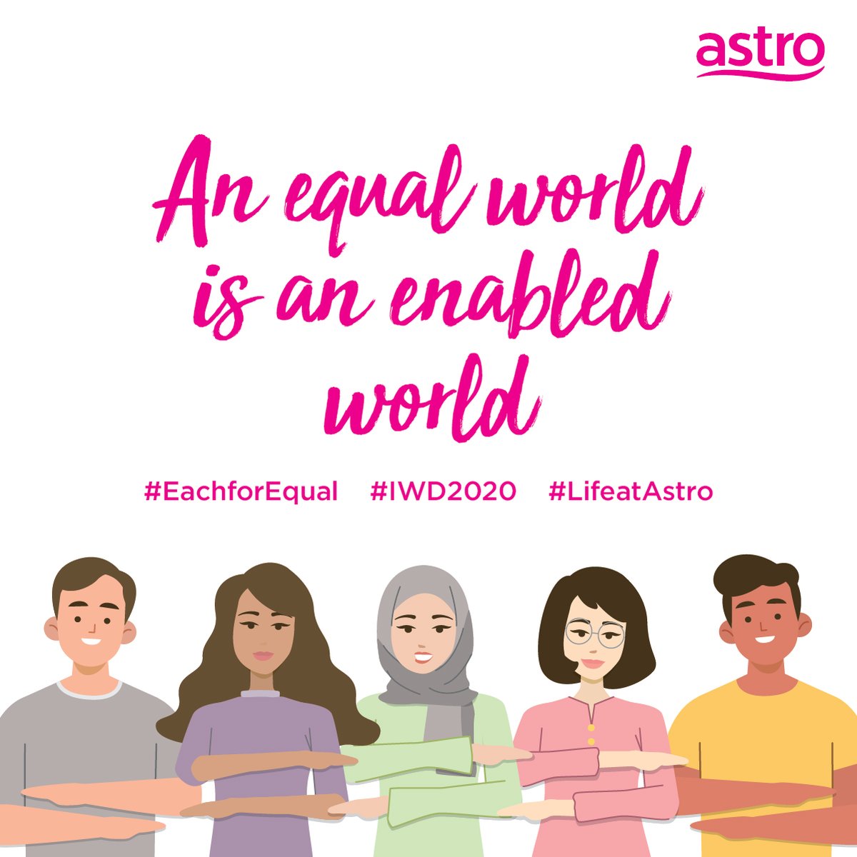 astroonline's tweet photo. Happy International Women's Day!
Today, we celebrate the women from all walks of life as we continue to strive towards a gender equality.
#EachforEqual #IWD2020 #SheRocks #LifeatAstro https://t.co/BAYWdsTSEN