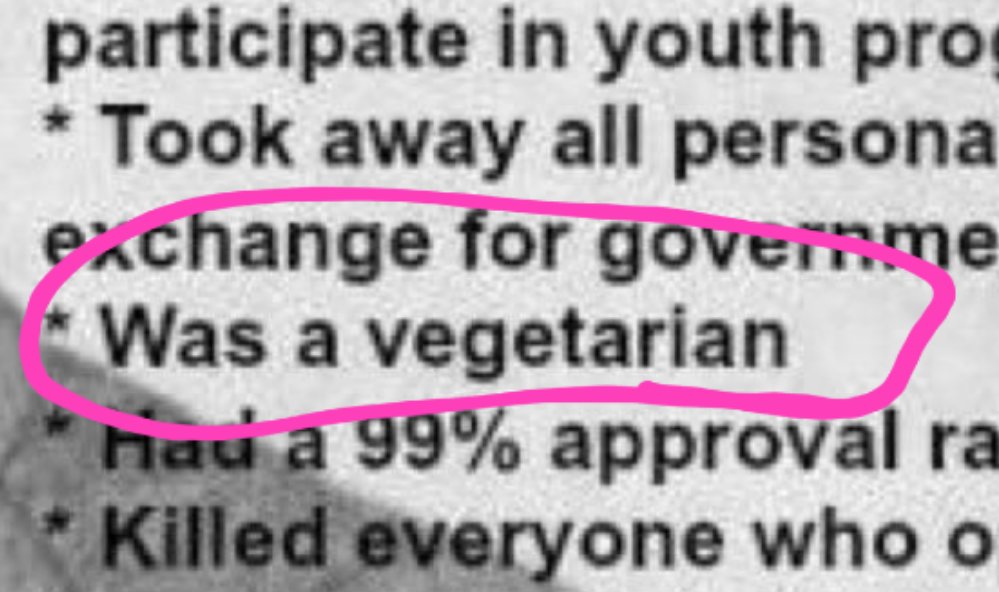 BlackGritty's tweet photo. @MazurikL @critchie450 @DineshDSouza The smoking gun! The secret to Hitler's madness! You found it genius! Think of the evil those veggies must have gave him! 🍆 https://t.co/kdyFaRyGd6
