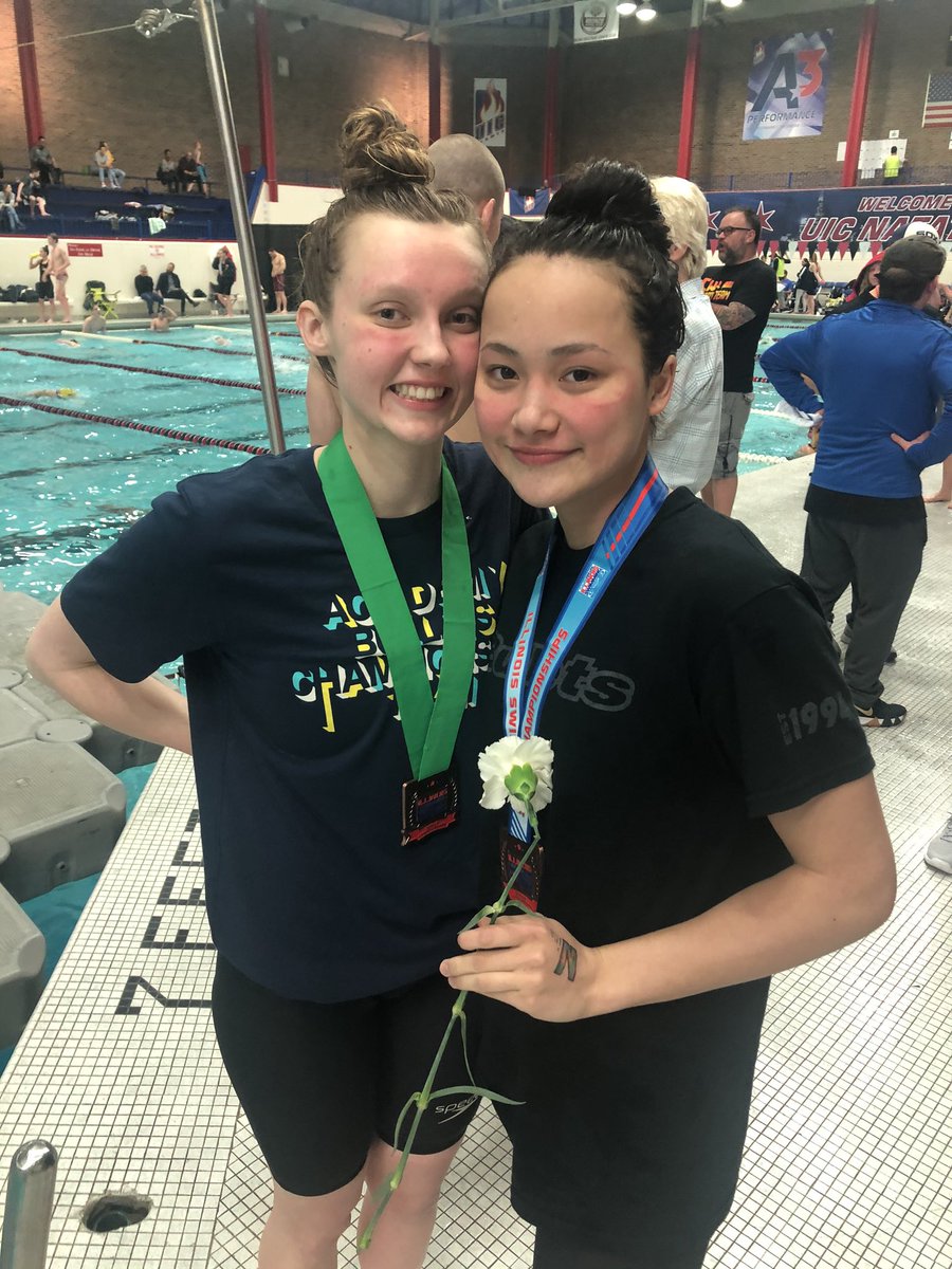 AcademyBullets's tweet photo. Izzy and Nina start the night off right in the 200 IM taking 5th and third #bulletswintertour2020 https://t.co/fH68RMQs9z