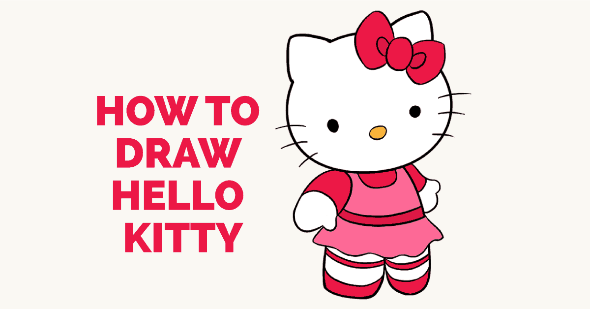 Hello Kitty Drawing Tutorial - How to draw Hello Kitty step by step