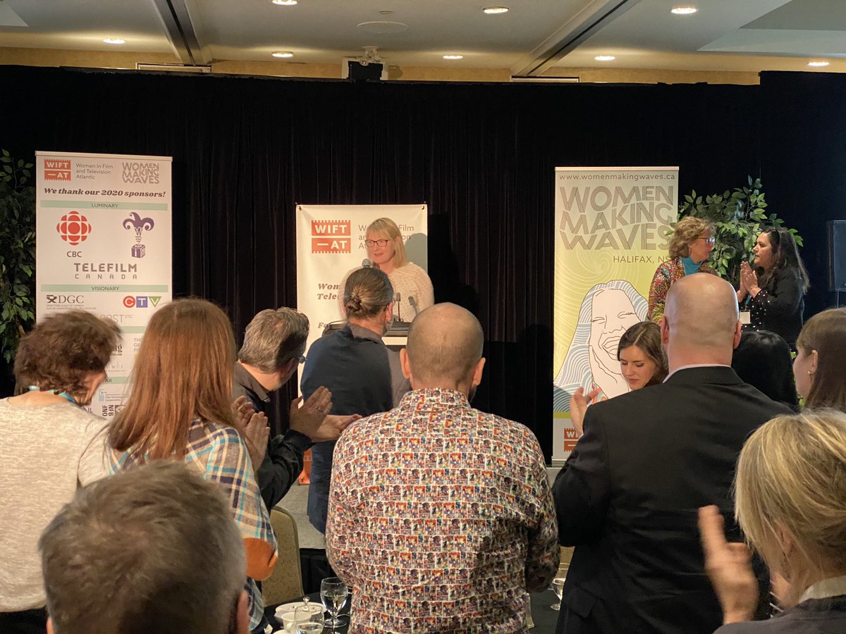 okaino's tweet photo. βI moved here 20 years ago and introduced myself as a director even though I hadnβt directed anything.β @deannefoley accepting her @wiftat WAVE award for work at #wmwhfx 2020. ππππ» https://t.co/NijZCR5odh