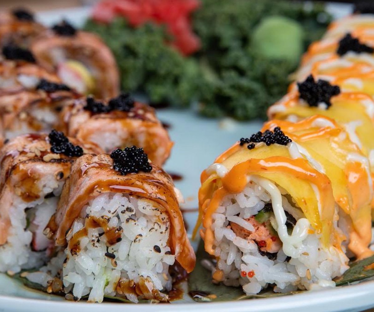 Which is your fav makimono roll? 😍 Vote Below!

Left: Pink Lady torched salmon, imitation crab, avocado, cucumber, unagi sauce, black tobiko. 

Right: Dressed lobster meat, cucumber, ripened mango, spicy mayo, black tobiko.