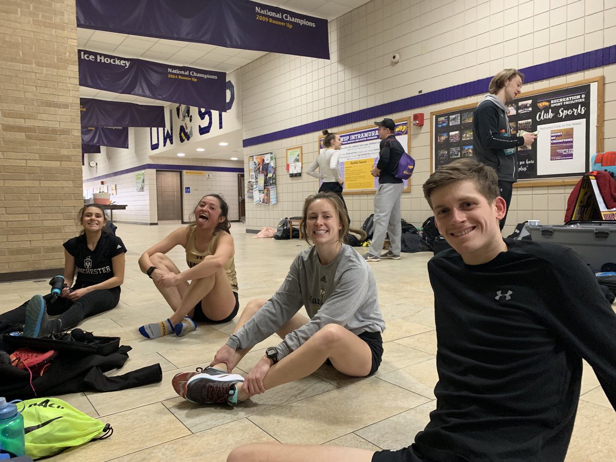 MUCCTF's tweet photo. 3-Season PRs 2-Lifetime PRs and 48-hours of laughs. Next up outdoor season!  #GoSpartans #ManchesterUniversity https://t.co/YbauYJLDDF