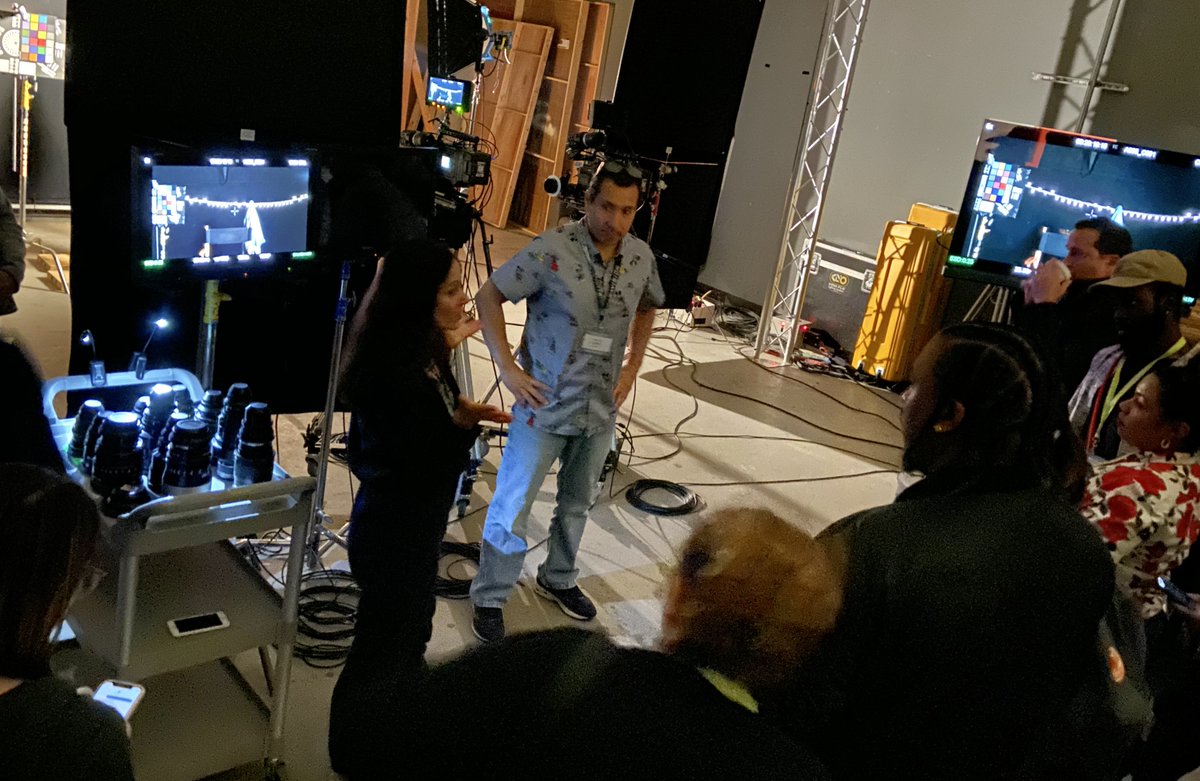 AmericanCine's tweet photo. On the @Panavision practical lens stage, Natasha Braier, ASC, ADF and Panavision VP of Optical Engineering Dan Sasaki discuss lens tests and the different ways that male and female DoPs perceive the qualities of different lenses. #PANAVISION #ASCVision https://t.co/rDWcLZIhSH