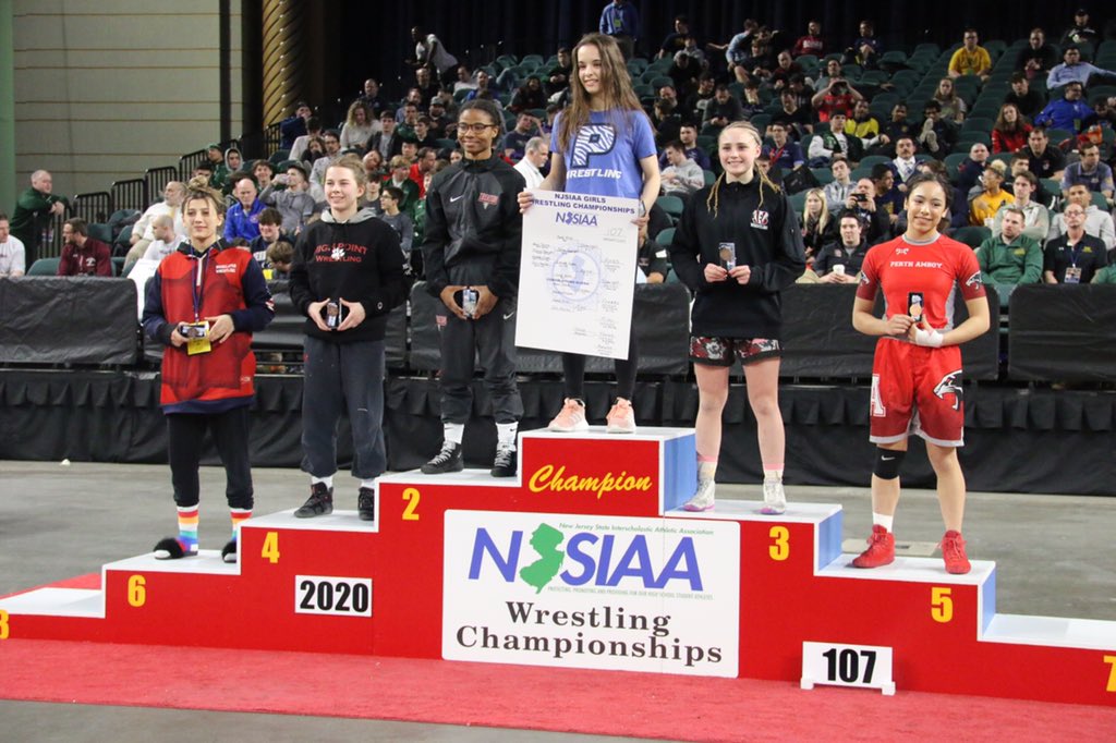 andrewbrevot's tweet photo. Congratulations to Randi Mae Miley on placing fourth at NJ girls states. @JonTallamy @ToddVanorden @HPRwildcats #catsroll #rasslin https://t.co/bgc4BB5hK4