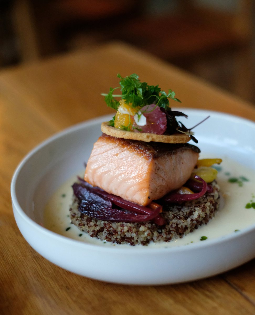 BarBouludNY's tweet photo. If you've ever had any doubts about liking quinoa, this Pan-roasted Bluehouse Salmon with beurre blanc is sure to change your mind. https://t.co/0NbN7wBjOG