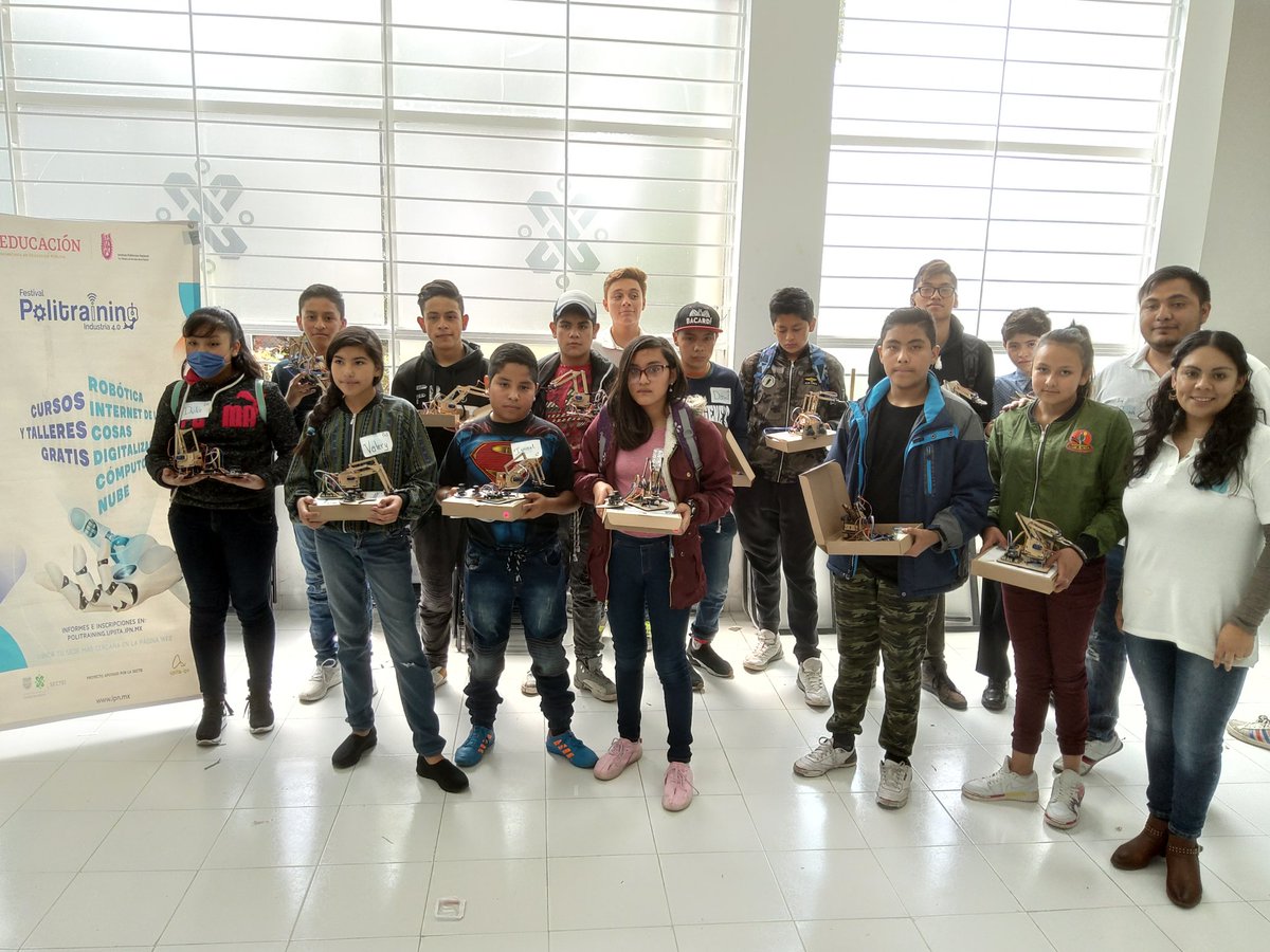 politraining's tweet photo. ¡Gran respuesta de la gente en PILARES Tlalpexco! ¡Muchas felicidades! #BrazoRobótico
Si tú también quieres saber más del proyecto, tomar cursos en línea y visitarnos en los talleres presenciales visita la página: https://t.co/CsetSBSC03
#SECTEI #POLITRAINING #IPN #UPIITA https://t.co/6YFqp6PC7e