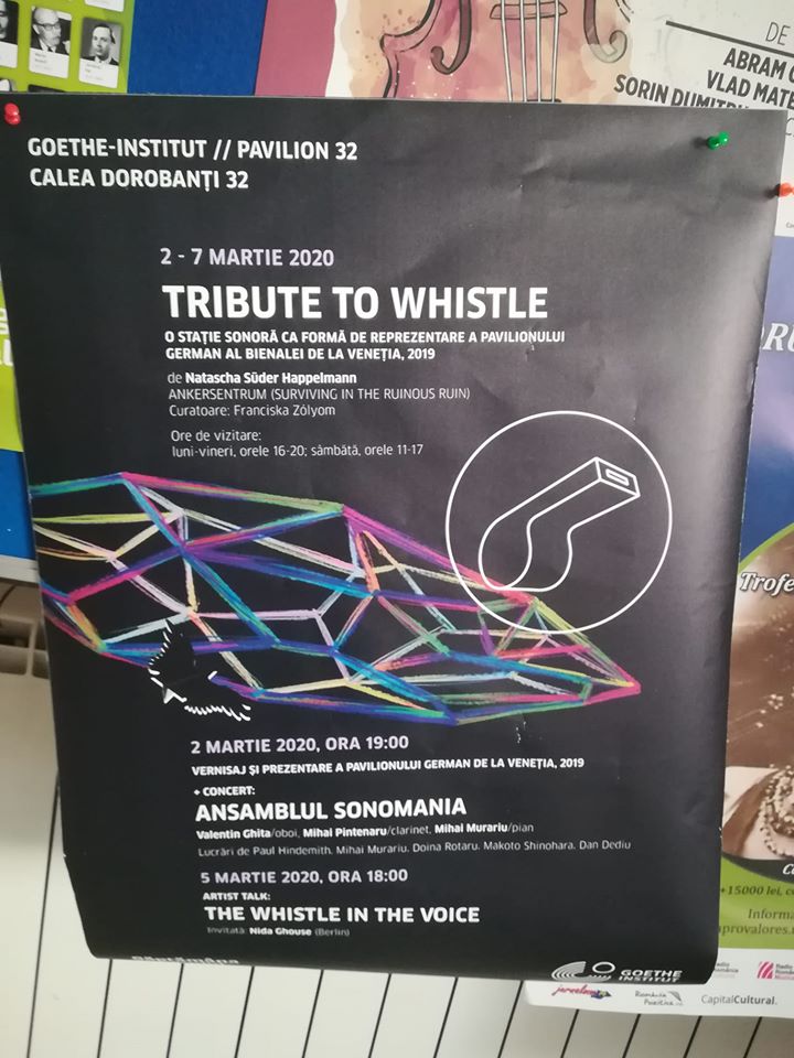 SAPTAMANA SUNETULUI în Săptămâna Sunetului 2020
26 februarie la 15:27 · 
Spotted by Diana Rotaru la Universitatea Națională de Muzică București.