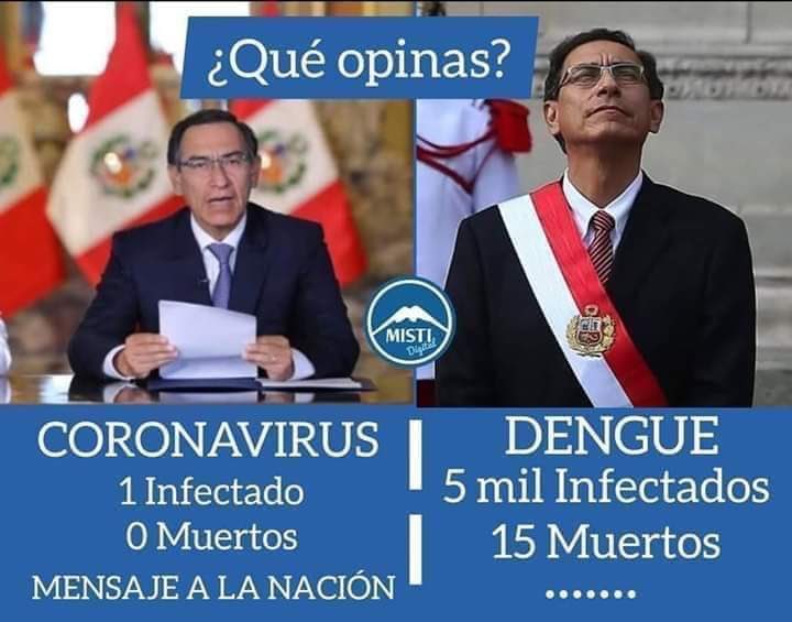 Reytrials's tweet photo. Incapacidad d Vizcarra: en lugar d aprovechar para anunciar la implementación d un protocolo y plan nacional d salud contra el coronavirus, sale en absurdo mensaje a la nación solo para decirnos q llegó el coronavirus y pedirnos confianza en el sistema de salud de SU GOBIERNO! https://t.co/04ZlVw45fN
