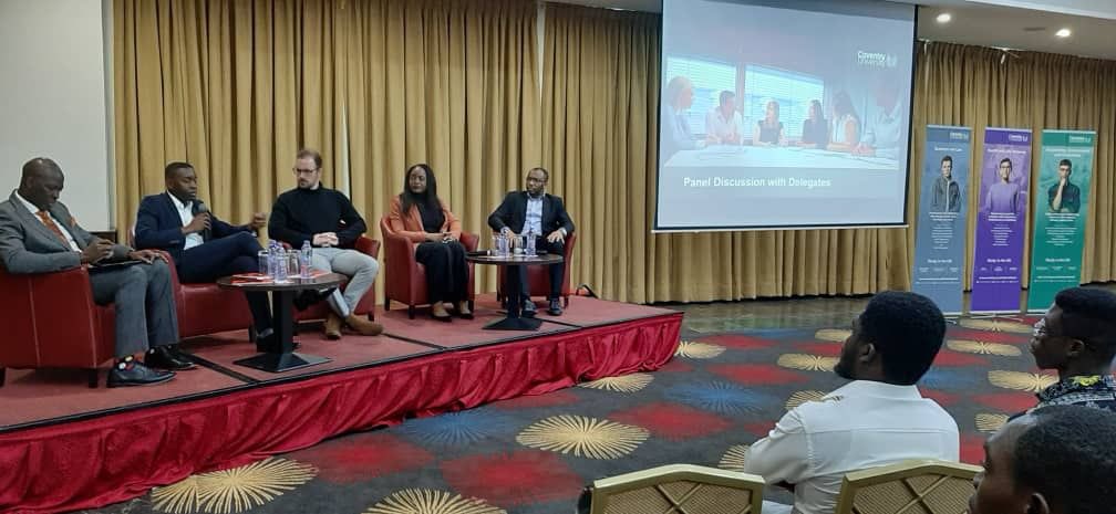 enterpriseadah's tweet photo. On a panel with @covcampus colleagues promoting @CovUniSSL courses to prospects in Accra yesterday. https://t.co/VsSne1NuXQ