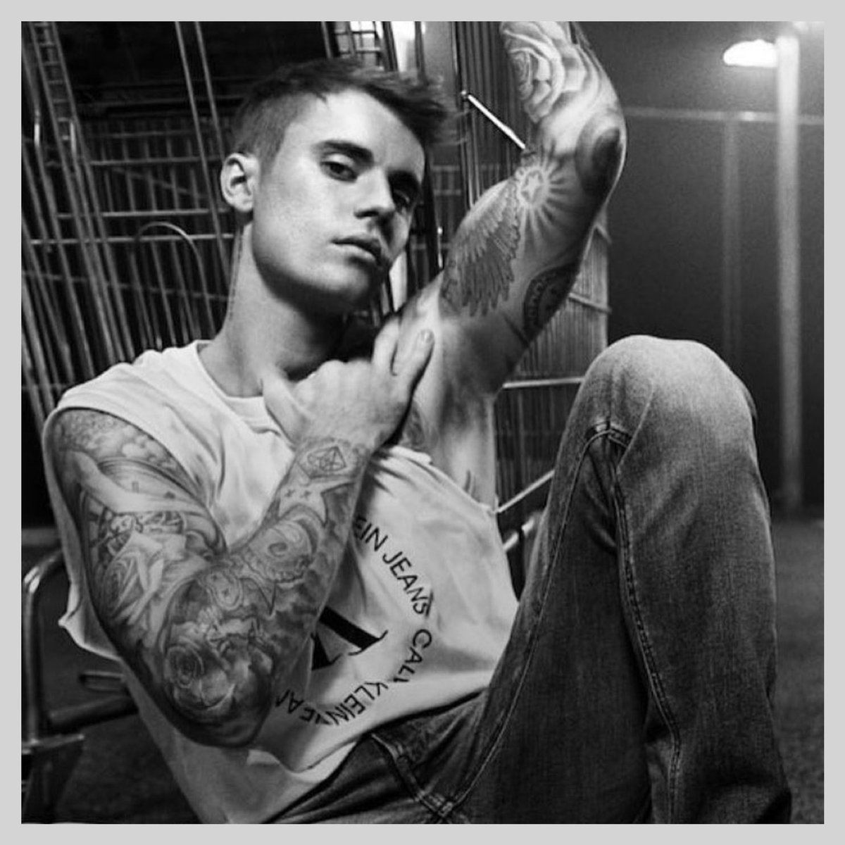 .<a href="/justinbieber/">Justin Bieber</a> #MYCALVINS Campaign 🤍🔥🤍 <a href="/calvinklein/">calvinklein</a> — Hair by #901artist <a href="/florid0/">WERKFLO</a>.