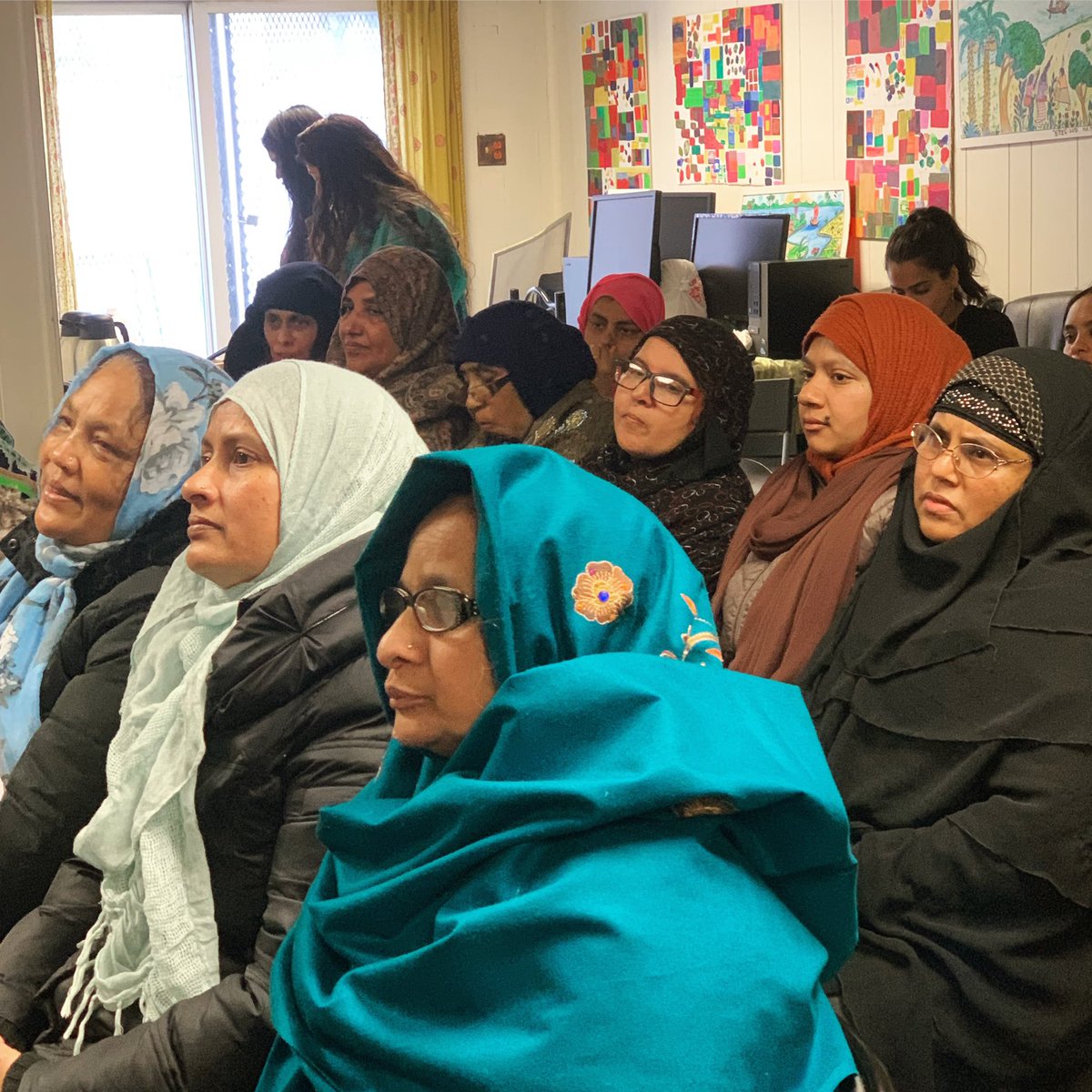 Women from Sapna NYC attending a training