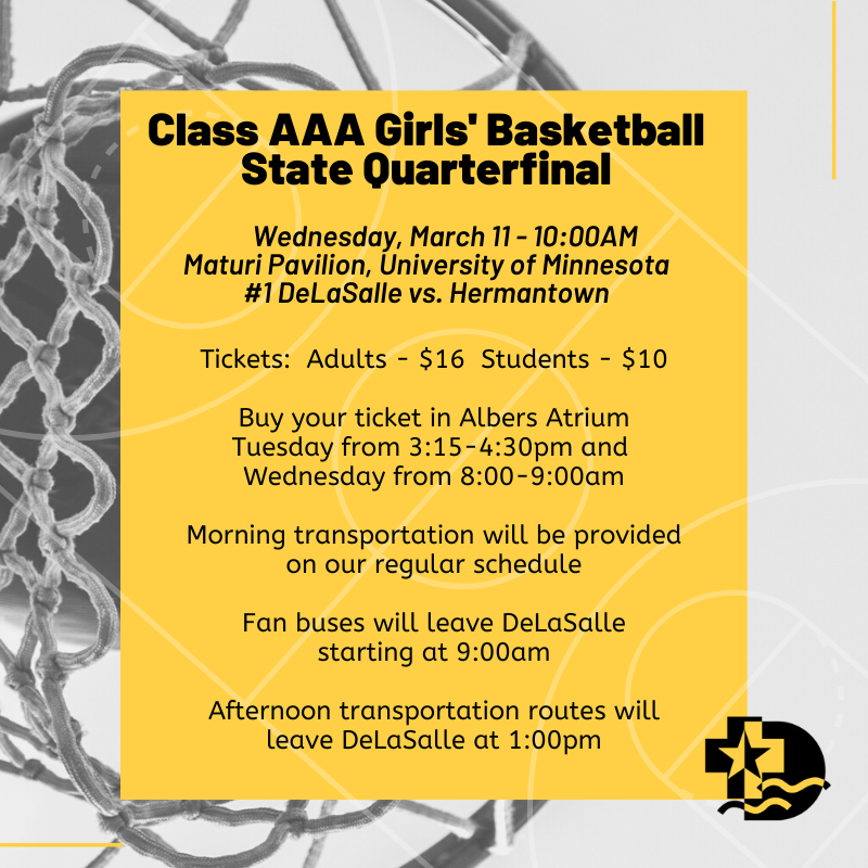 DLSislanders's tweet photo. The @dlsgirlsbball team draws the #1 seed in the state tournament. Here's everything you need to know for Wednesday's quarterfinal. #GoBigDe #TakeState https://t.co/D4XV5NG78z https://t.co/rYwNkN7ePj