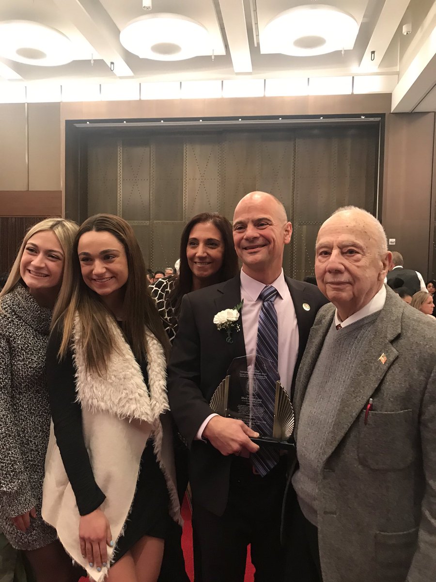 Mark Cannizzaro, CSA President, was presented with the 2020 Victor Fink Lifetime Achievement Award by the Middle  School Principals’ Association.  All Mark’s families came to celebrate.  His father, dad and daughters, his CSA family school family were all present