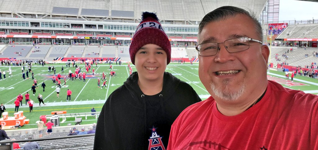 TexStroRock's tweet photo. Checking out the Roughnecks with my son.
#ForTheH https://t.co/oTsyrzL2x8