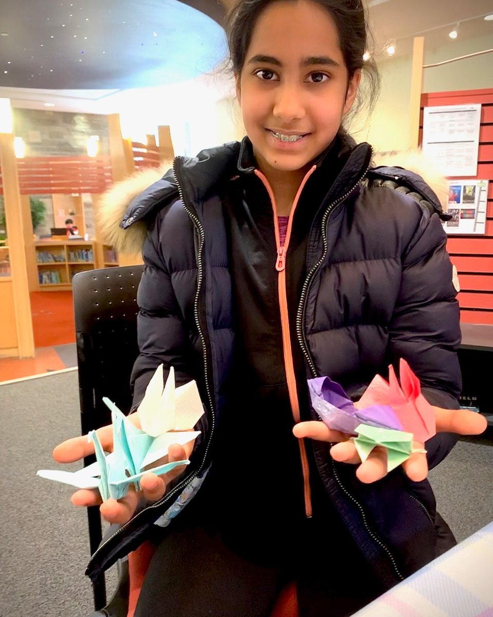 markhamlibrary's tweet photo. Thank you @origami_canada for coming into the Angus Glen Public Library today. We had so much fun learning how to express ourselves through the art of origami!
#origami #steam #expressyourself #makerspace #markhampubliclibrary #showcase https://t.co/tN1fXaIUGR