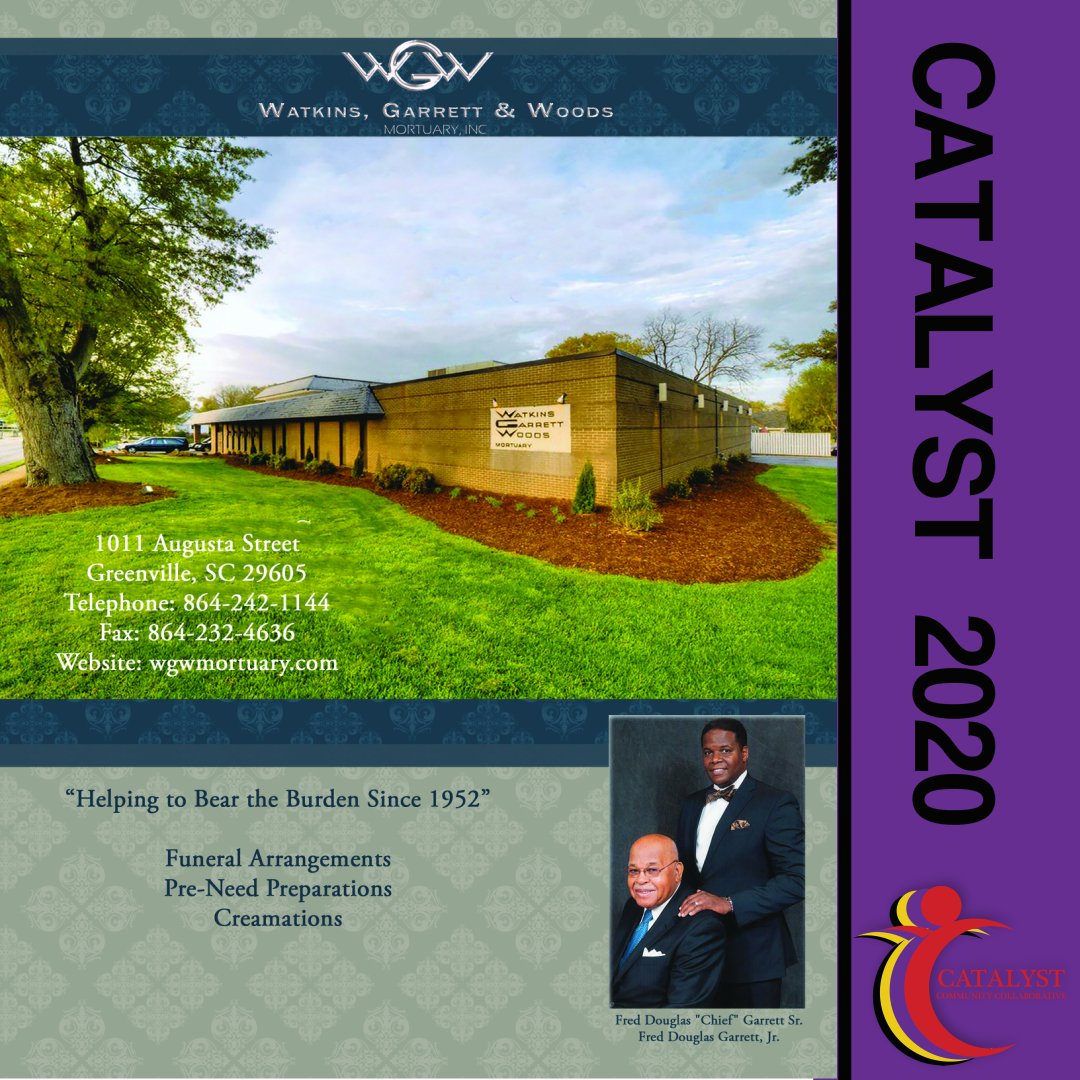 CatalystGroupSC's tweet photo. Watkins, Garrett &amp; Woods Mortuary
Coping with the loss of a loved one may be one of the hardest challenges you’ll ever face. We're dedicated to serving you and your family every step of the way. Contact us  to discuss your needs or your family's needs. Phone: (864) 242-1144 https://t.co/dXffh47Xhr