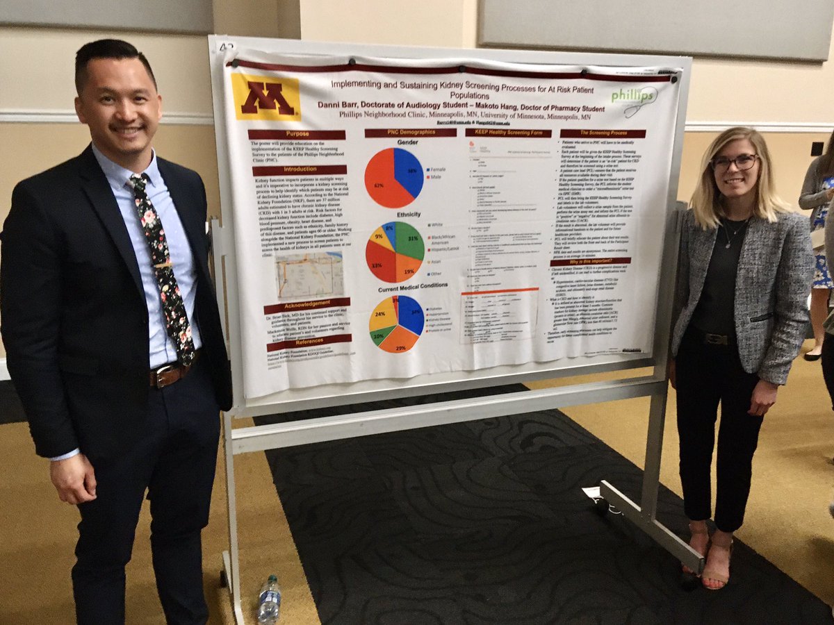 VSmithPharmD's tweet photo. Incredibly proud of the current Phillips Neighborhood Clinic chairs @UMNews for their work on @nkf screening #ssrfc2020 https://t.co/1QMTiDLMOK