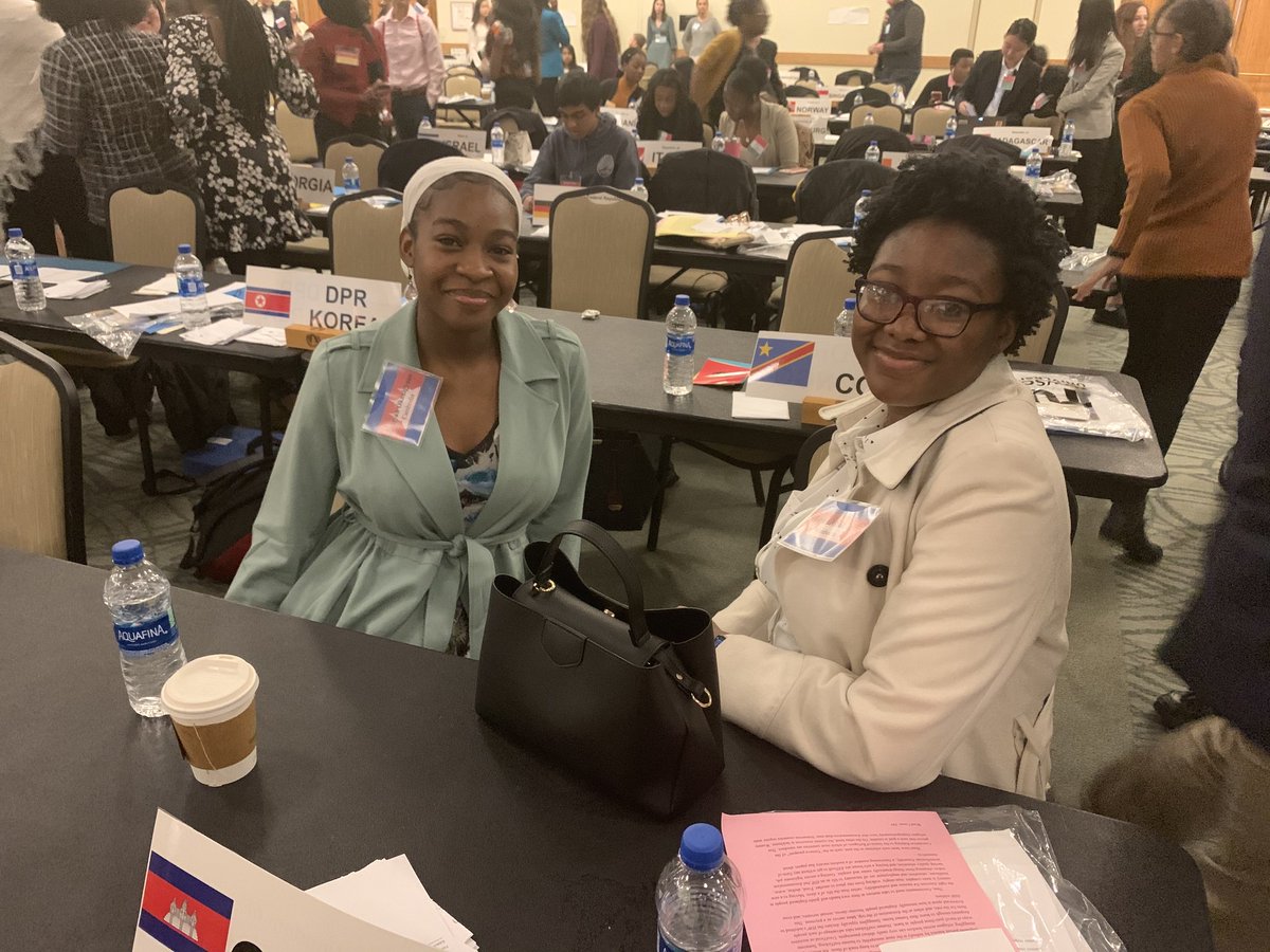 RHSSocSci's tweet photo. Randallstown High School  students are working on thier abilities to collaborate and build consensus at the 2020 Towson University Model United Nations. #BCPS @RandallstownHS https://t.co/d9V2VhJ2I9