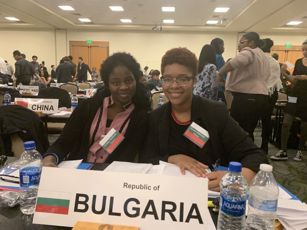 Randallstown High School  students are working on thier abilities to collaborate and build consensus at the 2020 Towson University Model United Nations. #BCPS <a href="/RandallstownHS/">Randallstown High School</a>