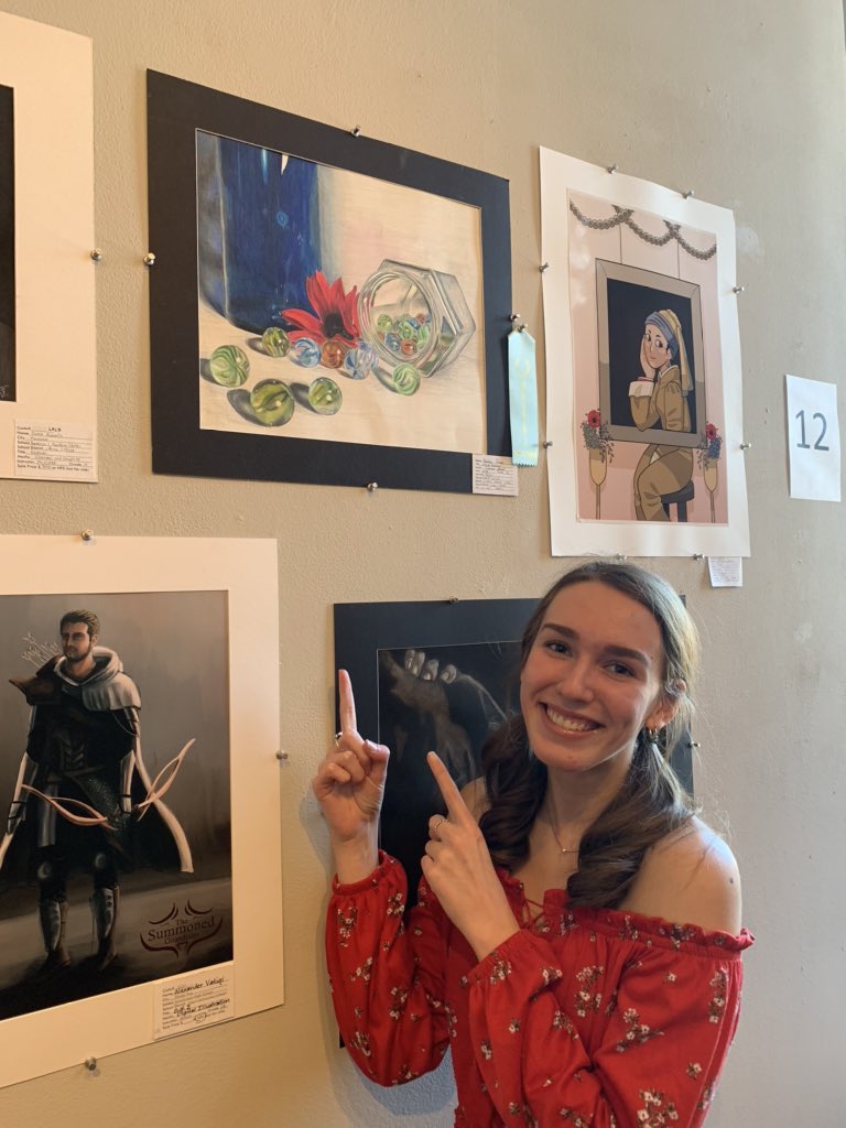HBolensArtClass's tweet photo. It never ends! Celebrating another successful art competition ! Congrats to all the talented Students who had their work selected for the Macomb County Secondary student show at the Anton Art Center. #shorianpride #myLSPS #LSHSART # ATeachersImpact https://t.co/8wsloS2JJ0