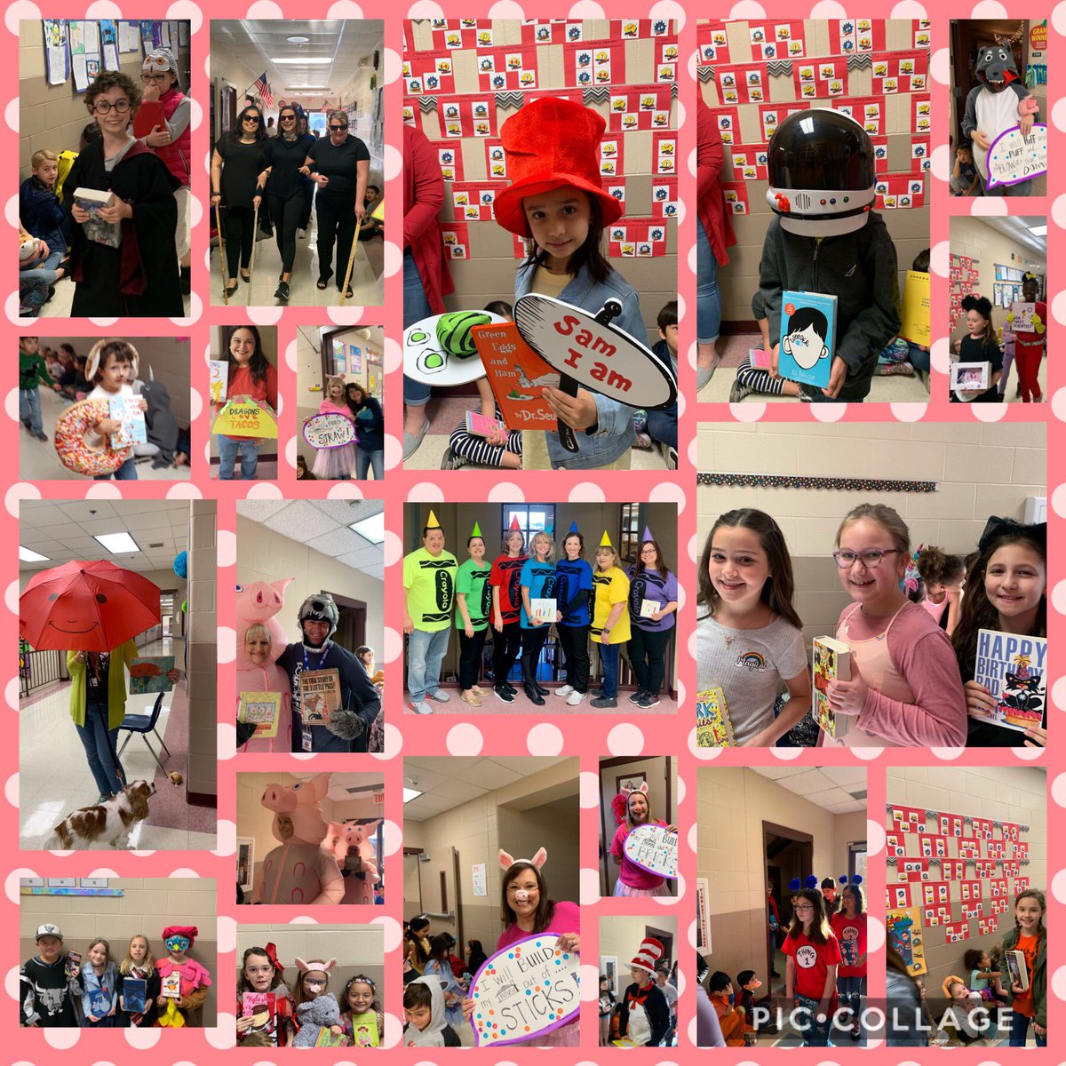 NISDLSELibrary's tweet photo. Our LSE Book Character parade was a fabulous way to end Read Across America Week. We enjoyed an author visit, a book swap, guest readers and of course reading books all week! Big thank you to all who helped make it a great week! 📚♥️📚♥️ @NISDLib @NISDLeonSprings #lsereads https://t.co/o8oOV9mQeN