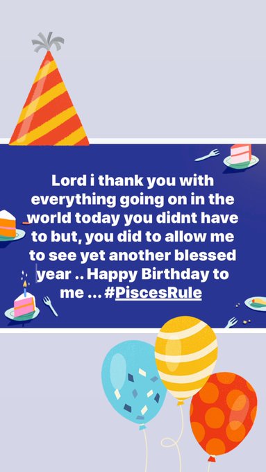 Thank you lord Blessed to see yet another year.. All Birthday cash gifts are welcome ❤️🧡💛 https://t.