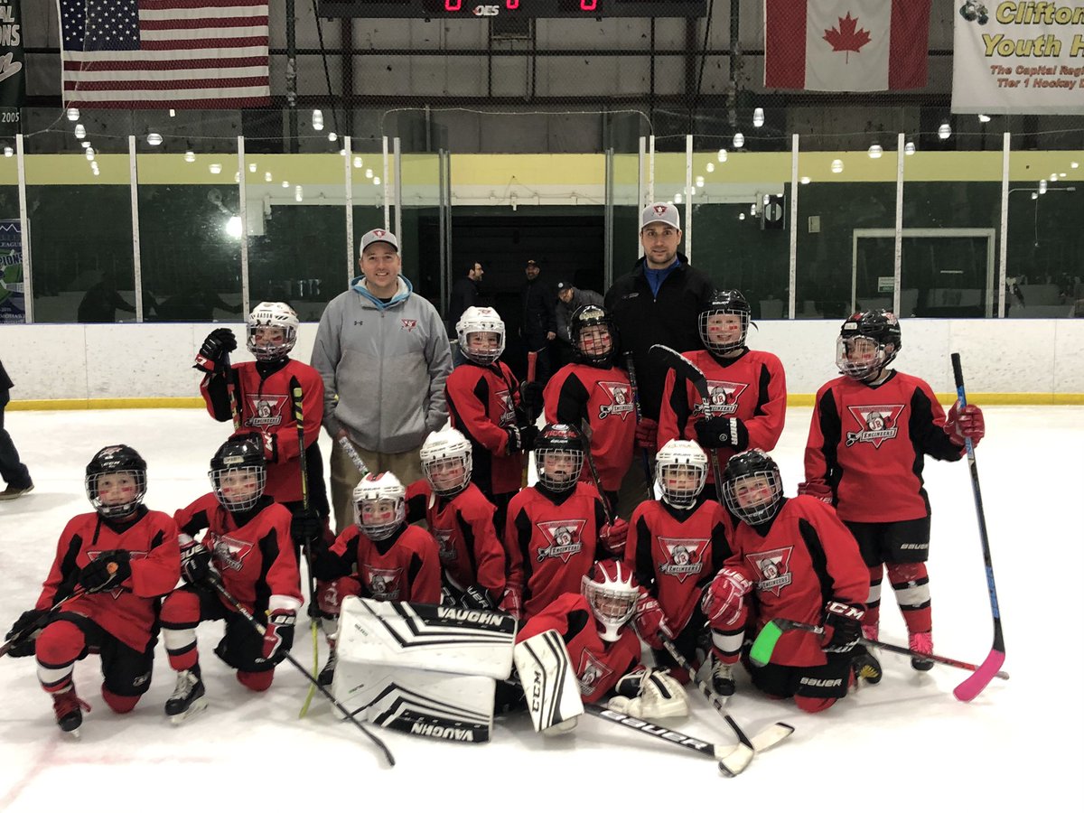 BarnaNicholas's tweet photo. Jr Engineers finished pool play 4-1 and second seed going into Sunday.  Great job by all see you tomorrow 12:10pm.  #TroyAlbanyhockey https://t.co/4u90LJw4zb