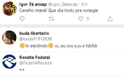 igor_3kancap's tweet photo. caralho mané fudeu o fiscal da receita curtiu meu tweet https://t.co/jzlSxHXEaq