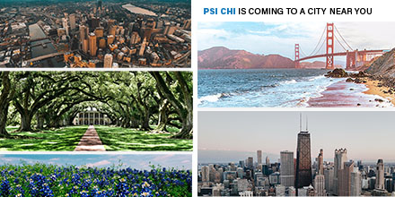 PsiChiHonor's tweet photo. Psi Chi is coming to a city near you! Meet experts and influencers, connect with your peers, and have fun too! See you in Boston, New Orleans, Frisco, Denver, Chicago, and San Francisco. https://t.co/BsWBPYRIq1 #EPA2020 #MPA2020 #RMPA2020 #SEPA2020 #SWPA2020 #WPA2020 https://t.co/0znlur2dH3