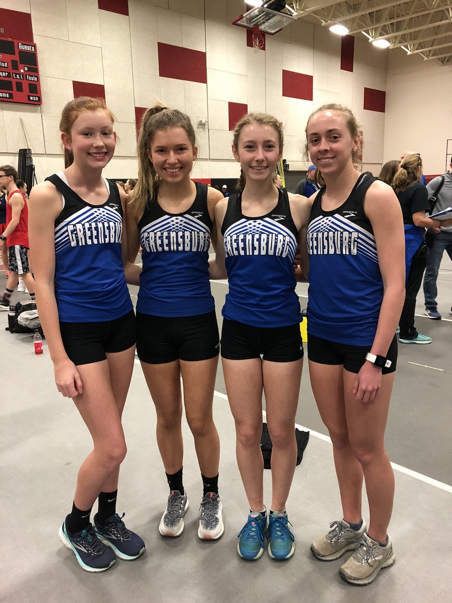 Congratulations EC Invite 4 x 800 Relay Champions Sophie Nobbe, Emma Hatton, Emily Mangels &amp; Brenner Hanna🥇🏃🏼‍♀️<a href="/GCHSPirates/">Greensburg Comm HS</a> <a href="/SportsGDN/">GDN Sports</a> @seilocalsports