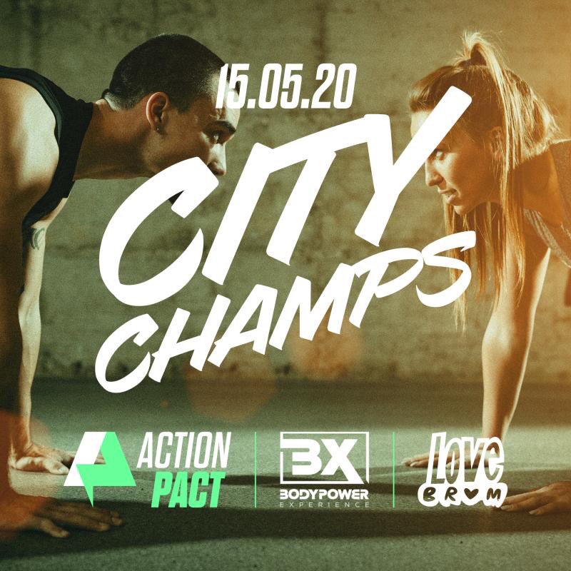 City Champs is happening @BodyPowerExpo on Friday 15th May. Teams of 4 competitors from businesses across #Birmingham. We will be supporting local charitable causes via our friends @LoveBrumUK