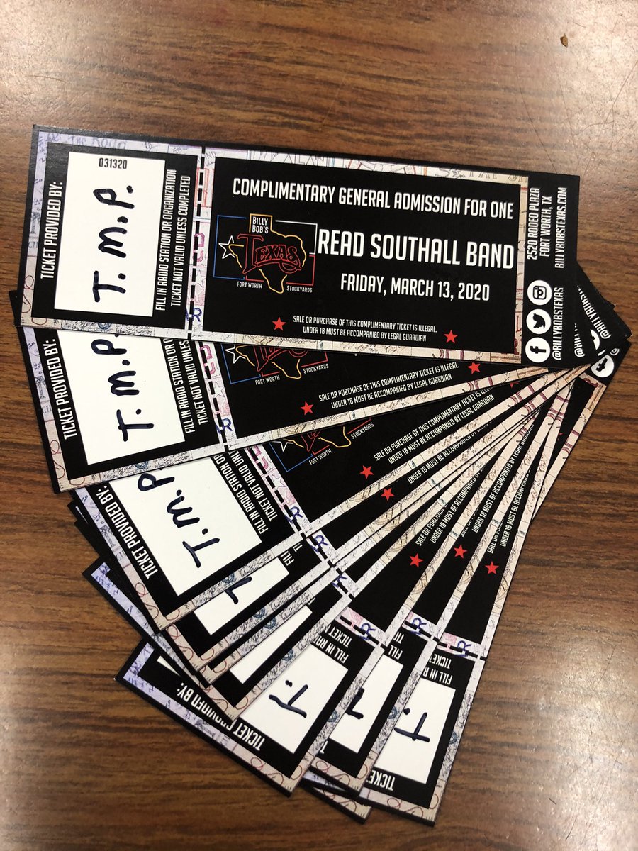 TxMusicPickers's tweet photo. Them boys from Oklahoma..the @ReadSouthall Band rolls into Cowtown next Friday March 13th to play at @BillyBobsTexas. We’ve got some tickets to give away - you wanna go? RT this with your favorite song of theirs and you could win tickets today! https://t.co/brBtJfyNZU