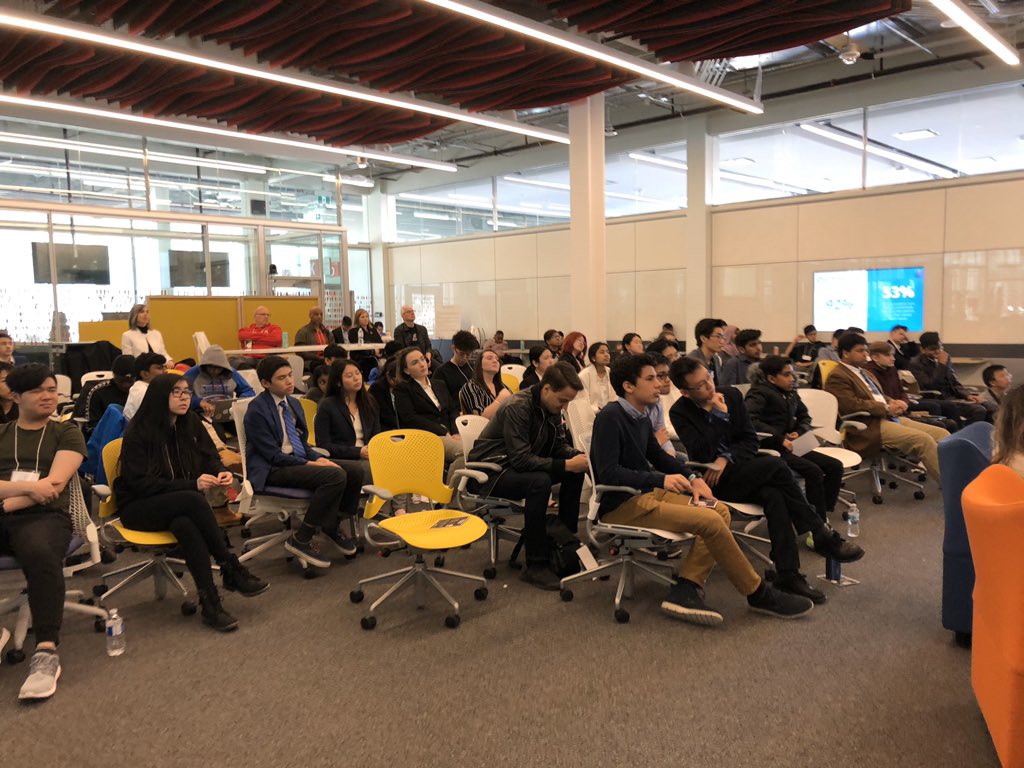 Dudley_CL's tweet photo. Day 2 of @y2labs ends with the audience hearing amazing, innovative new business ideas that were developed over the two days from the high school students who attended the event @SenecaCollege.  Congrats to all @YRDSB @PathwaysYCDSB @tdsb @SenecaInnovate #SenecaHELIX @Lucas_Chang https://t.co/ShGWhvNK2c